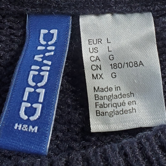 H&M - LARGE BLUE ECHO PARK SWEATER - Picture 2 of 2